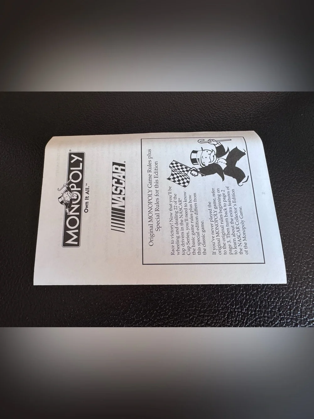Nascar Monopoly Board Game - Red Race Cars Artwork